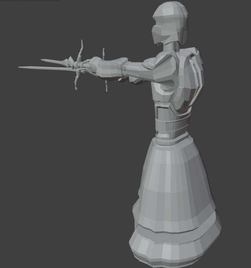 Knight model pose screenshot